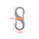 8 Word Buckle Locking Carabiner Anti-lost Keychain Outdoor Camping Equipment ME