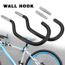 2 Pcs Wall Mounted Parking Racks Bicycle Storage Stand Holder Black Bike Hook
