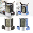 Pen Holder with Digital Clock. Displays TIME, Date, Temperature and Day of The