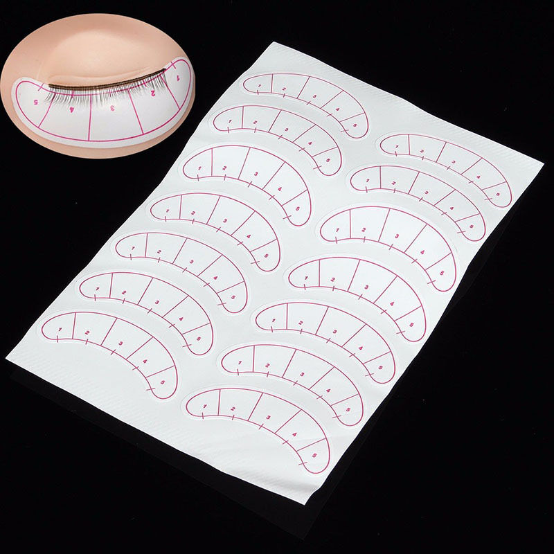 70 Pairs False Eyelash Practice Card Eye Stickers for Eyebrows Painting Novice 7