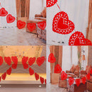 Heart Nonwovens Fabric Flag Party Garland Decor Banner Bunting Wedding BX