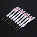 Soft Handle 8pcs Flowers Aluminium Crochet Hooks Knitting Needls Set