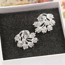 Fashion Luxury Full Shining Rhinestone Feather Earrings Party Jewelry Nice JR