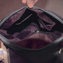 Women Fashion Crossbody Bag PU Plaid Deer Pendant Shoulder Bag(Black)