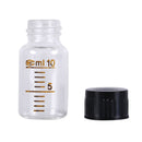 1pcs 10ml Scale lab glass vials bottles clear containers with black screw cap Kw