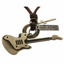 Jewelry Men's Ladies Necklace, Guitar Cross, Adjustable Sizes Alloy Pendant