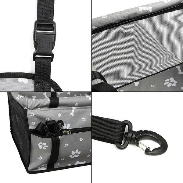 Dog Car Seat Upgrade Deluxe Portable Pet Dog Booster Car Seat with Clip-On