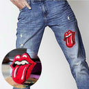 RED MOUTH TONGUE ROLLING STONES Sew on Patch Embroidered Badge Jacket Biker Hot