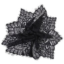 3 Yards Black Eyelash Tassel Floral Lace Trim for Wedding Dress Sewing Craft