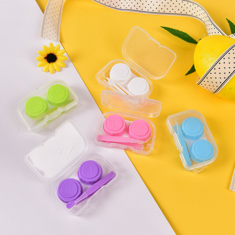 Mini Transparent Clear Portable Contact Lens Case Storage Box Holder Contai Cy