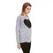 New Women Lady Cute Heart Love Round Neck Long Sleeve Top Tshirt Blouse L