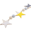 Wooden Star Garland Bunting Hanging Banner Baby Children's Room Decor