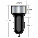 3.1A Dual USB Port Car Charger Digital LED Display Lighter Adapter Voltmeter