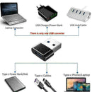 USB Female to Type C Male Adapter Converter Micro-B USB-C to fashion Connec D5P6