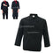 Black Chef Waiter Double-breasted Coat Uniform Long Sleeve Jacket Clothes XL