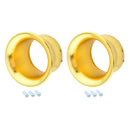 2PC 50mm Carb Air Filter Velocity Stack Funnel Yellow for PWK24 PWK30 Carburetor