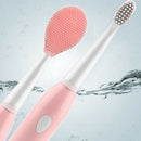 2-In-1 Electric Toothbrush, 2-In-1 Interchangeable Brush Head Cleansing Ins