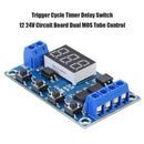Trigger Cycle Timer Delay Switch 12 24V Circuit Board Dual MOS Tube Control
