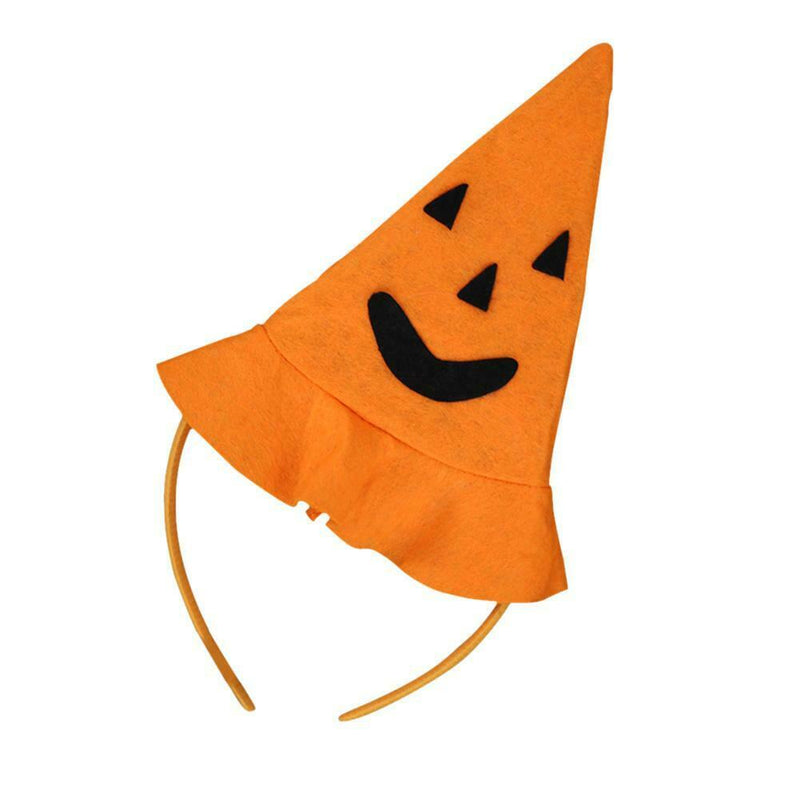 Halloween Pumpkin Smile Hat Hairband Fancy Dress Decor Party Prop Accessory A