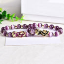 2 x Feng Shui Amulet Beads Bracelets Wealth Pixiu Bracelet Bring Lucky Brave