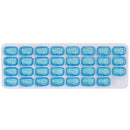 One Month Pill Organiser 31 Day Box Lid Medicine Tablet Blue Storage Dispen W0Z6