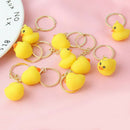 1pcs Cute Yellow Duck Silicone Key Chain Gift Bag Pendant Accessory Keyring T BX