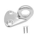 Coat Hat Hook Eye Plate Boat Ring - Marine Grade 316 Stainless Steel, 2 screws