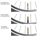 Bicycle Valve Adapter Set Car Valve Adapter Kit Set For Bike Floor Pump A DNL