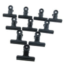10 Pieces Metal Binder Clips File Photo Bulldog Clip Office Supplies 75mm