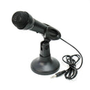 3.5mm Jack Stereo Plug Microphone Mic + Stand For PC Laptop Notebook MSN Skype d