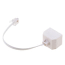 4 Pin RJ11 Jack 2 Way Outlet Telephone Line Socket Splitter Plug Adapter 6P4C
