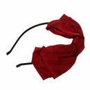 1X Sweet Cute Korea Style Big Bowknot Hair Band Bow Headband(Wine Red)