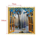 2x Blackout Insulated Window Curtains Pleated Drape Christmas Room Decor 02
