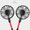 USB Rechargeable Wearable Portable Mini Hand Free Fan Neckband Fan (Black)
