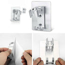 2PCS Free Punching Space Aluminum Shower Base Without Hooks Adjustable Ba GFF