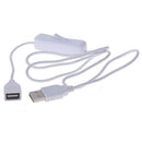 1Pc 1m USB Cable with Switch ON/OFF Cable Extension Toggle for USB Lamp USB  Gw