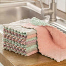 5Pcs Washcloths Nonstick Oil Corals Velvet Hanging Kitchen Dishclout Hand C4L4