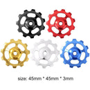 11T MTB Rear Derailleur Jockey Wheel Ceramic Bearing Guide Roller (Black)