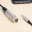 1.5m XLR 3pin Female to 3.5mm TRS Male Audio Adapter Cable for Microphone A