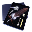 10 Pcs Feather Quill Pen Set Dip Pen Writing Calligraphy Pen Kit with Ink B