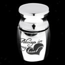 2pcs Stainless Steel Cremation Urn Keepsake Memorial Jewelry Ashes Holder