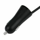 4-Port USB Car Charger HUB Adapter Front Back Seat with 6 Feet Extension Ca