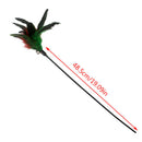 1Pcs Pet Soft Colorful Feather Bell Rod Cat Kitten Playing InteractiveSEAU