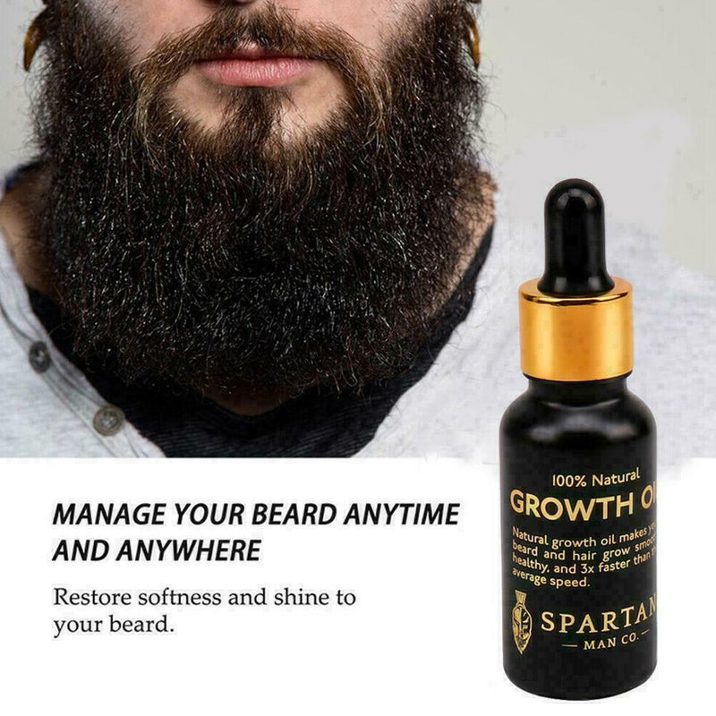 Men's Beard Growth Oil Kit Soften Hair Growth Nourishing Beard Wax M1I1 Enh M1D9