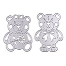 2pcs Lively Bear Designs Metal Cutting Dies Stencils for Scrapbooking A