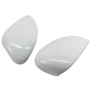 Pair Left &Right Gloss White Rear View Mirror Cover Fit for Ford Fiesta 200