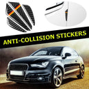 4x Tri Color Stripe Carbon Fiber Door Edge Anti-collision Strips for Audi