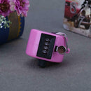 Clicker Counter 4 Digit Number Counters Plastic Shell Hand Held(Pink)