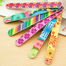 HOT Set of 5 Colorful Floral Prints Nail Files Double Sideds Durable Nail Art