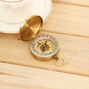 Brass Pocket Watch Style Outdoor Camping Hiking Compass Navigation Keychain LJ